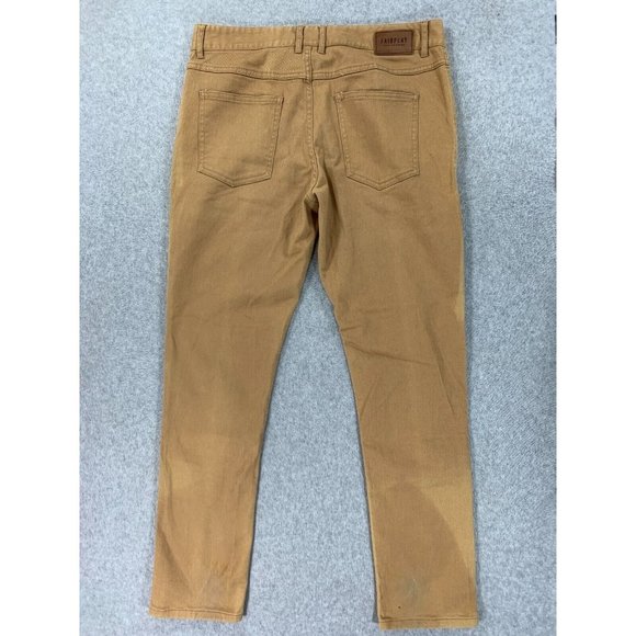 Fair Play Cotton Blend Flat‎ Front Pants (Men's 34x30) Tan/Brown - Picture 11 of 12